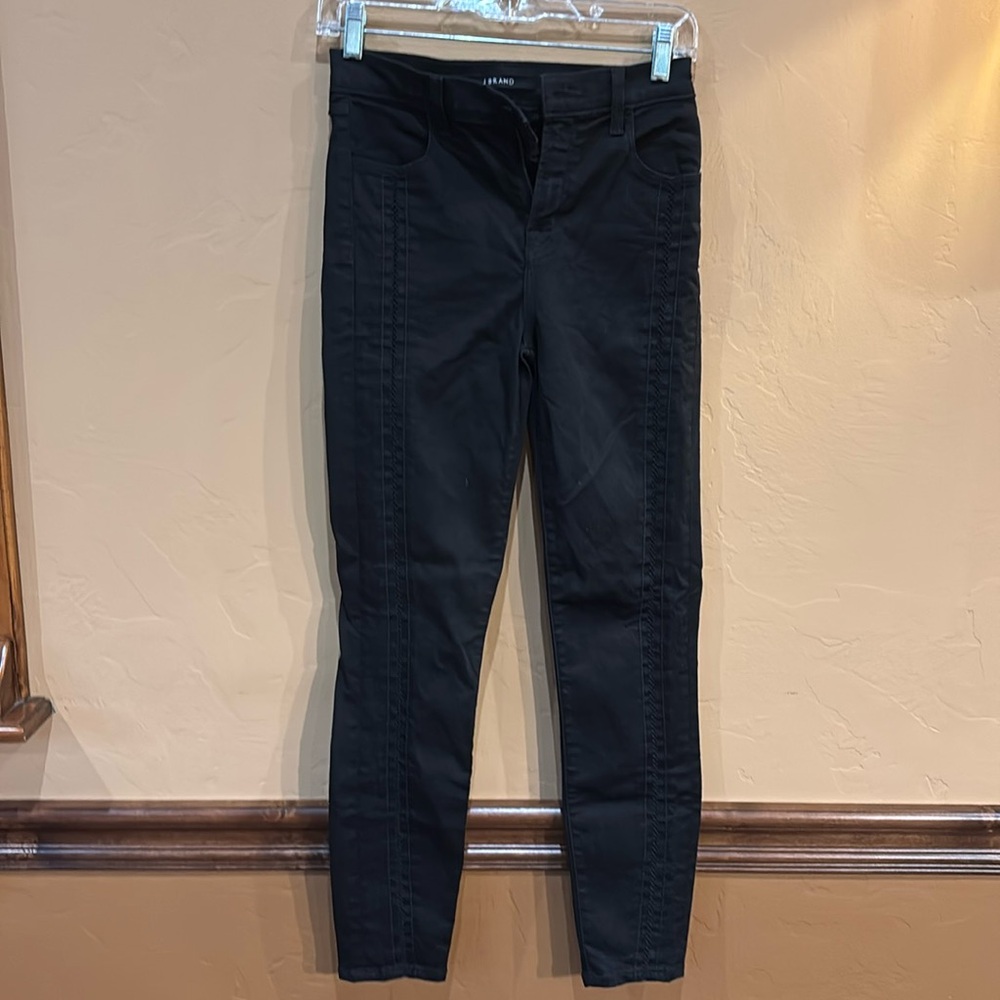 J BRAND Black Ladder Lace Jeans